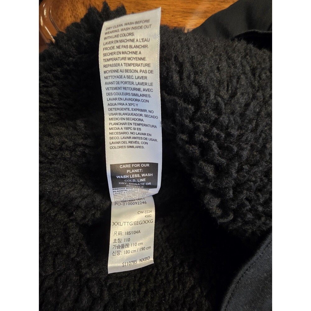 Levi’s Men's Relaxed Fit Button Front Sherpa Trucker Jacket XXL Black Canvas NEW - Picture 15 of 15